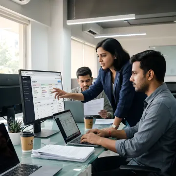 Team using dynamic publishing software