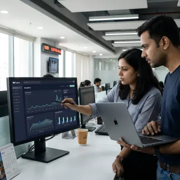 Publisher team reviewing live analytics