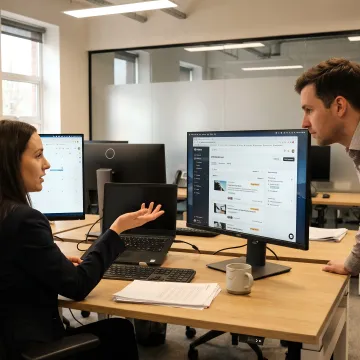 Content team using enterprise CMS platform