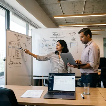 Website migration workflow planning session