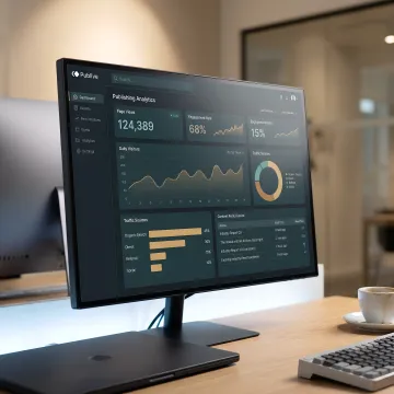 Live publisher performance dashboard with engagement metrics