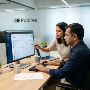 Team managing content on a unified DXP