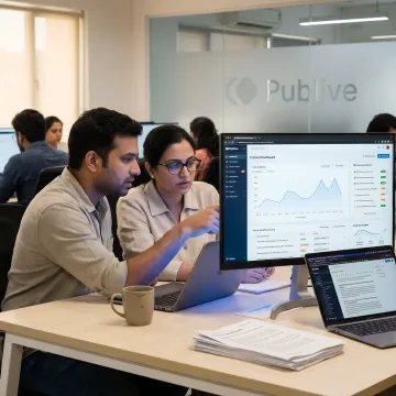 Content team using optimisation and analytics platform