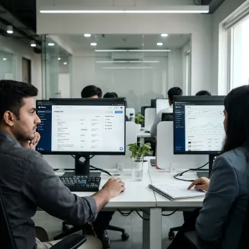 Team managing financial content on a unified CMS platform