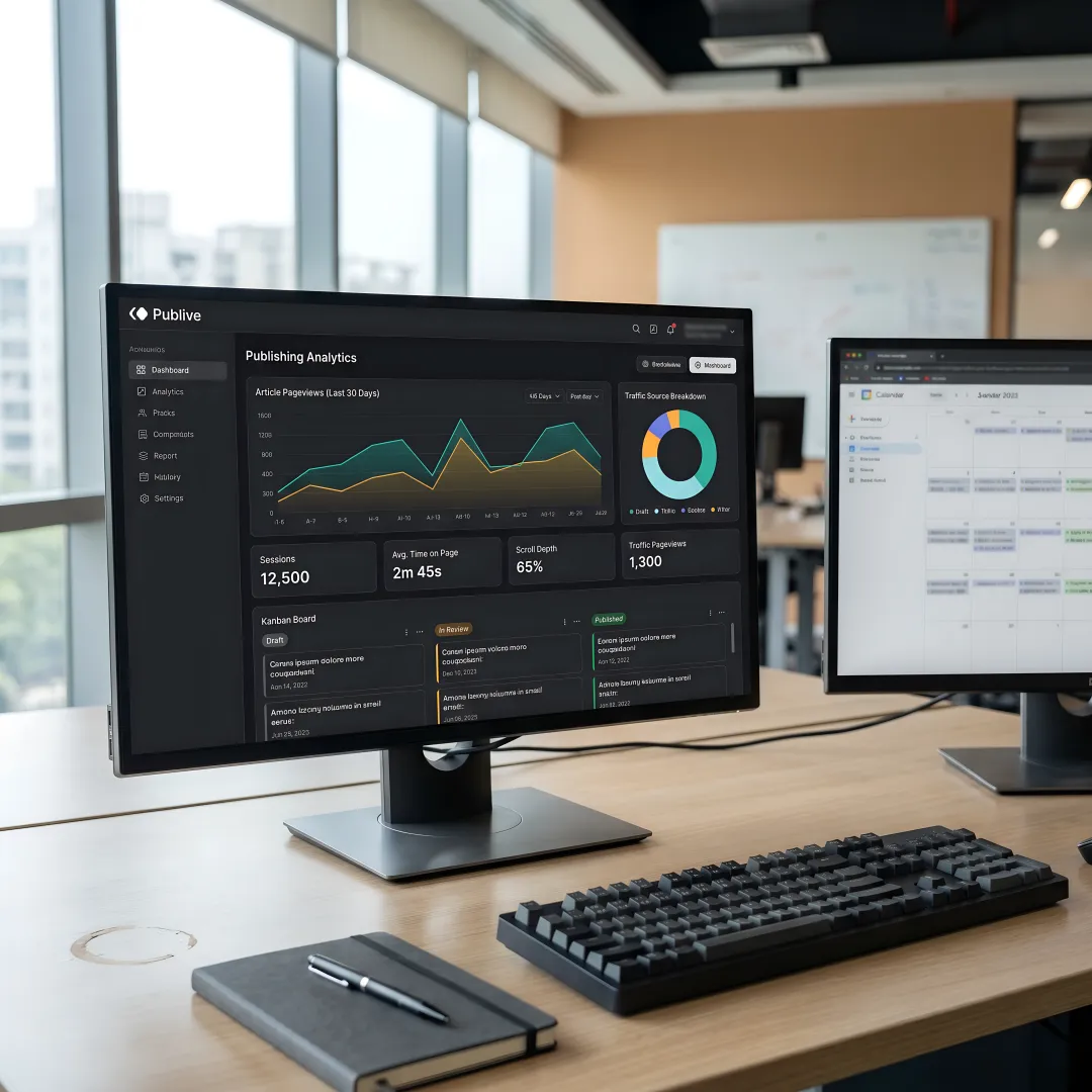 Publishing Platform with Built-In Content Analytics & Insights