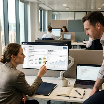 Enterprise team managing investor content on a unified platform