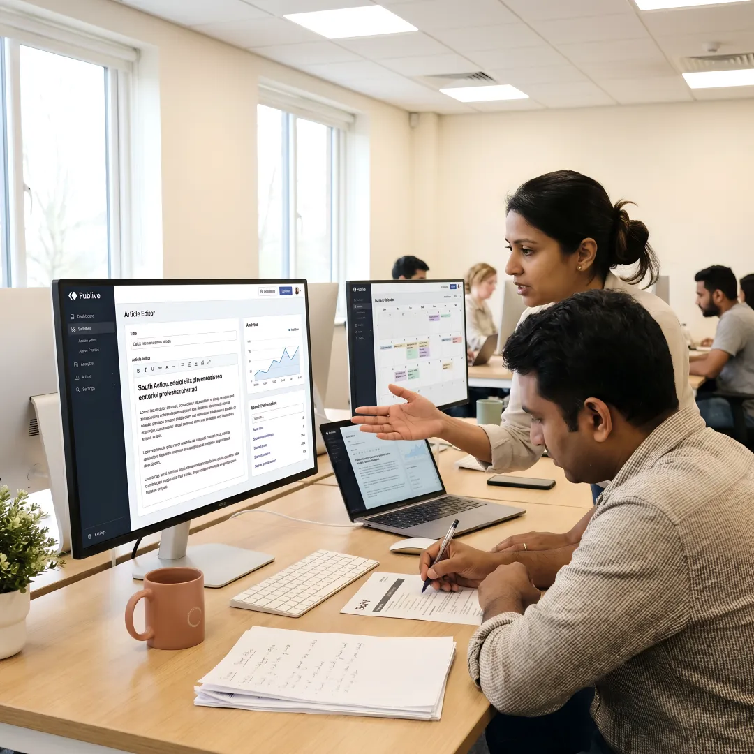AI-driven publishing dashboard for search optimization