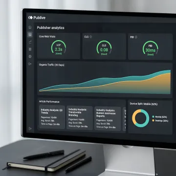 Publisher website speed and engagement analysis