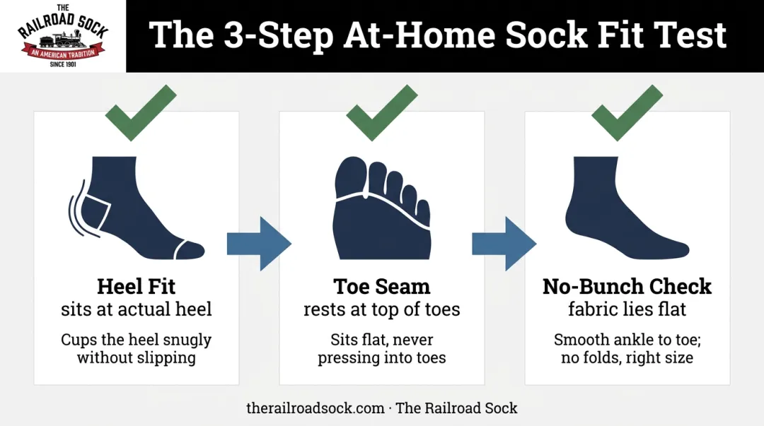 3-step at-home sock fit test checklist for kids