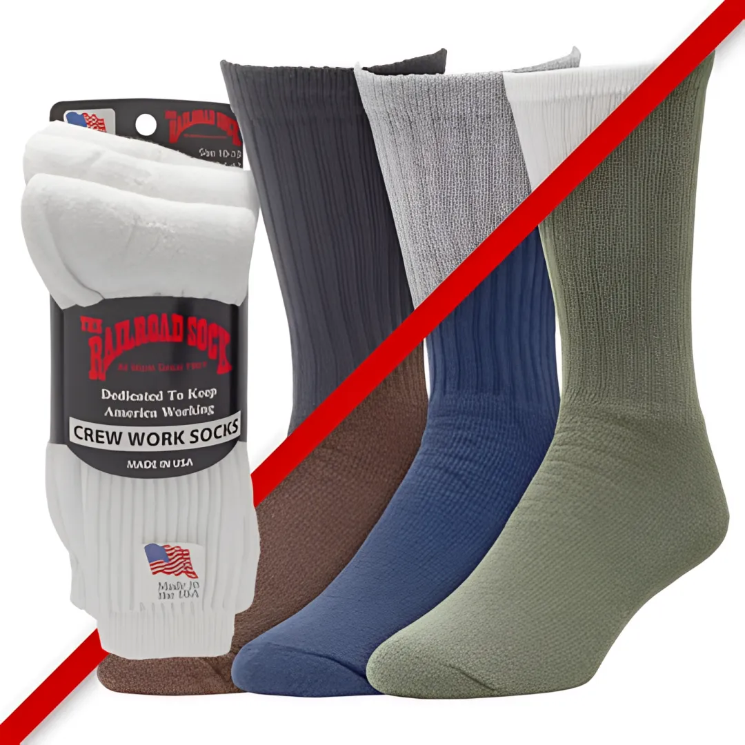 Men's Crew Work Socks (3pr)