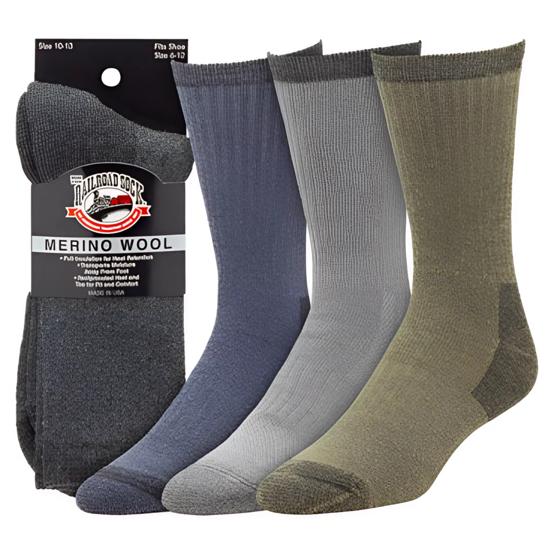 Men's Merino Wool Crew Socks (1pr)