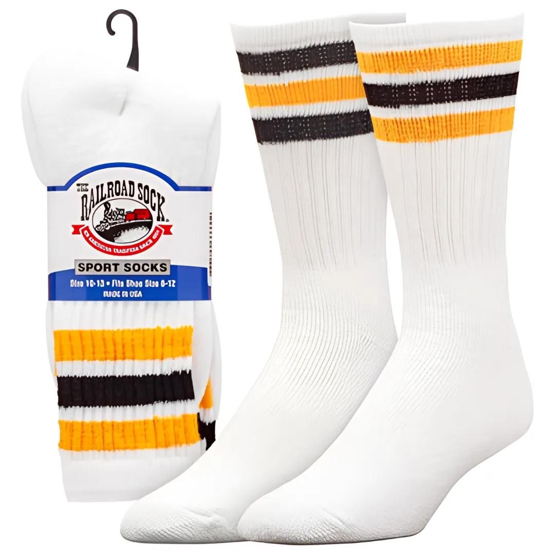 Team Spirit Striped Crew Socks (2pr)