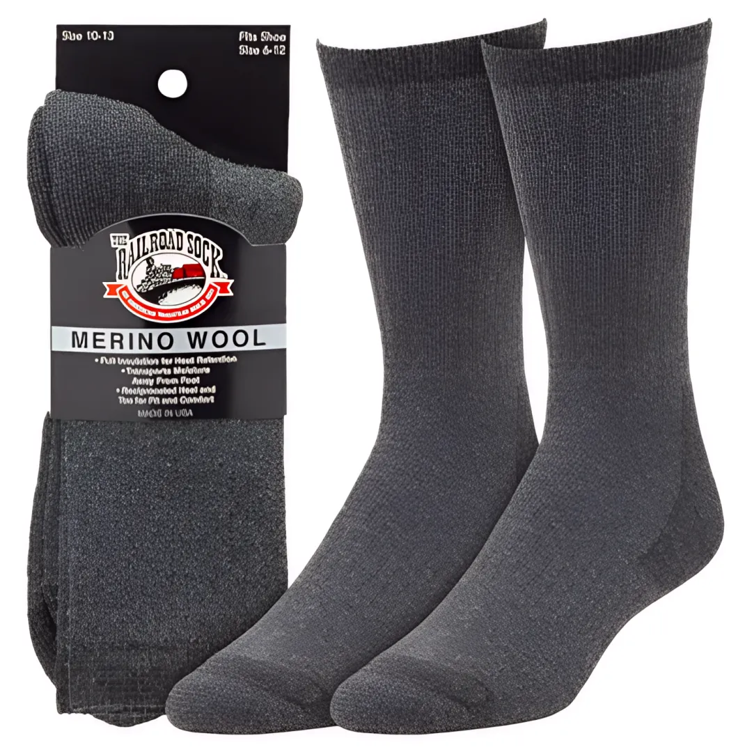 Men's Merino Wool Crew Socks (1pr)