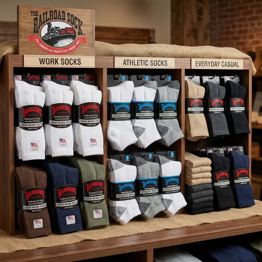Bulk assortment of American-made socks