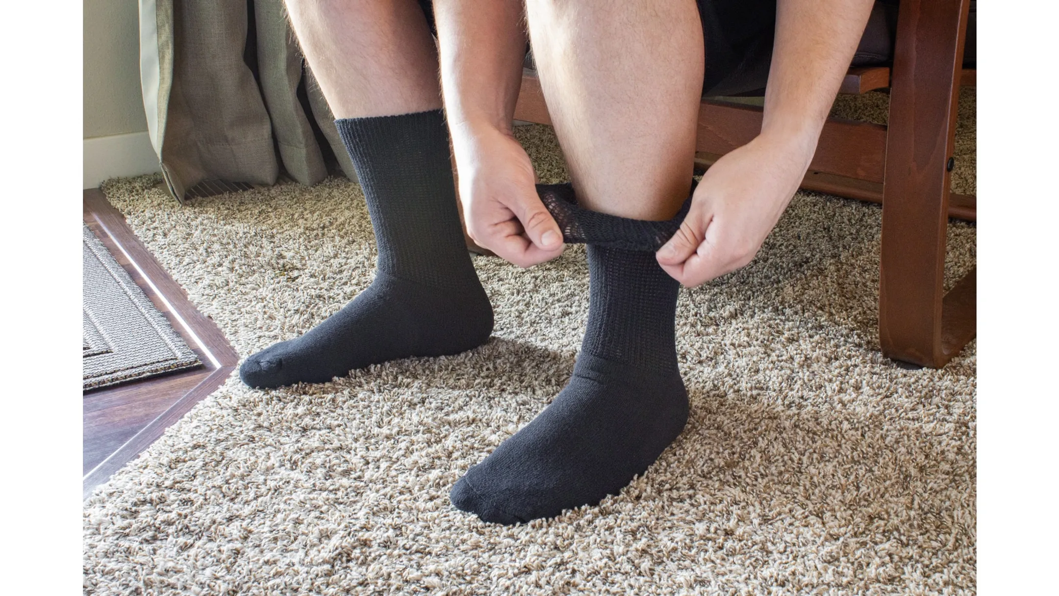 Railroad Sock copper infused socks compared with the copper-free Health Trak therapeutic diabetic sock line