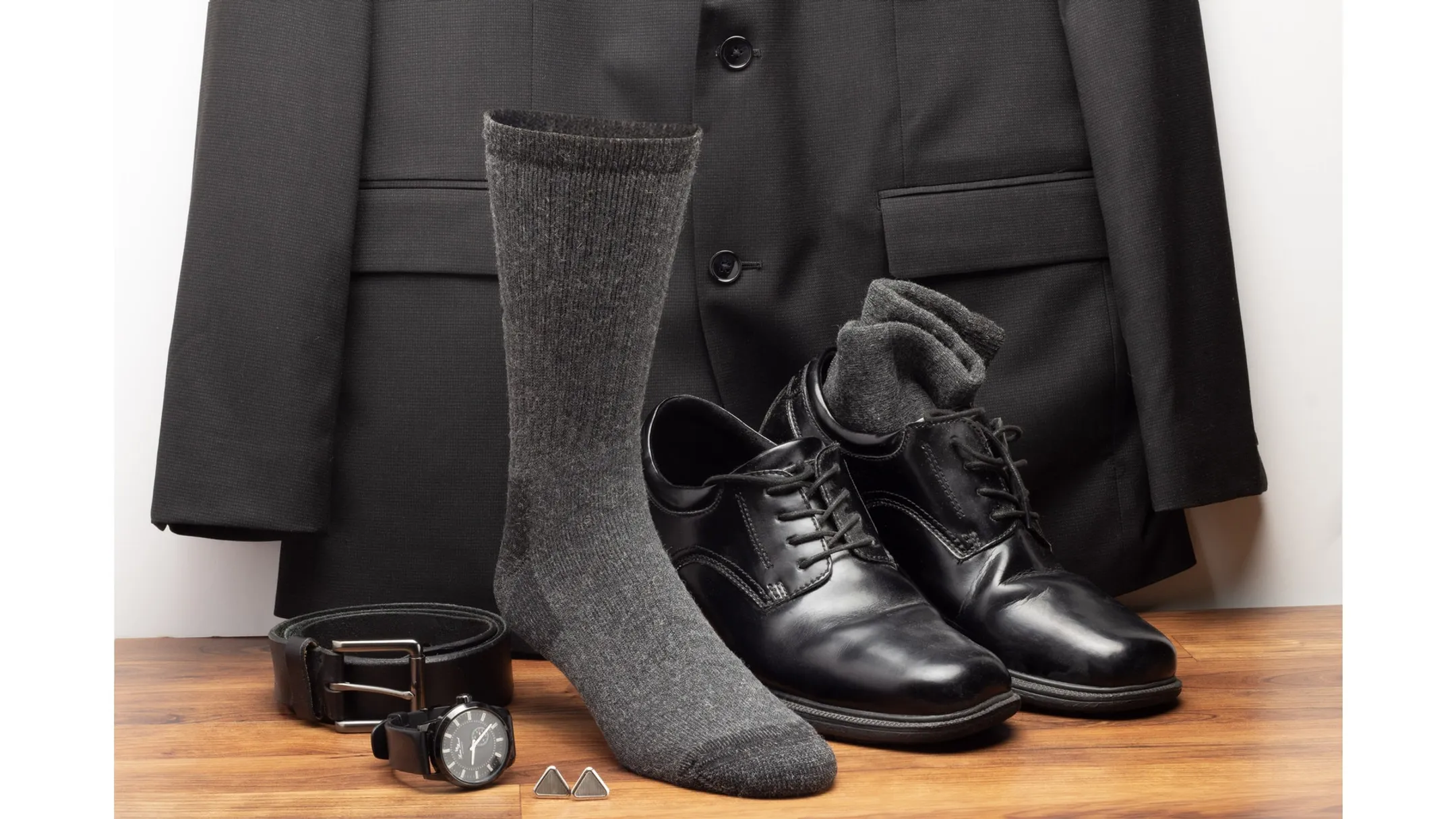 Railroad Sock Men's Merino Wool Crew Socks style 2965 in black, showing full terry cushion foot and reinforced heel and toe
