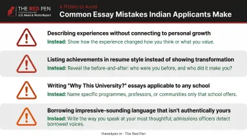 Four most common SOP and college essay mistakes made by Indian applicants warning signs