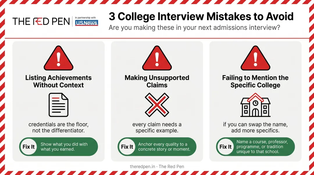 Three common college interview mistakes students make and how to avoid them