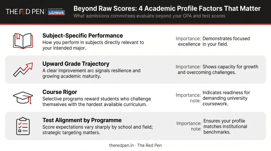 Four key academic profile components beyond GPA for top university admissions