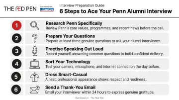 Six-step alumni interview preparation checklist for selective university applicants