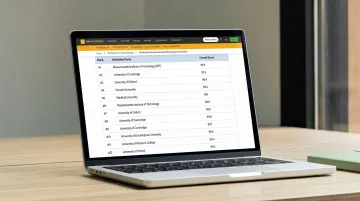 US News college rankings methodology page displayed on laptop screen