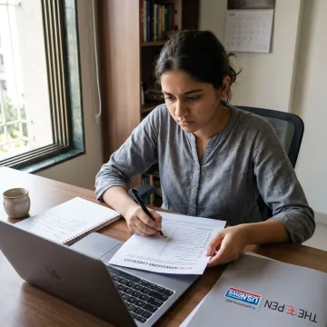 Student writing a King’s College London personal statement