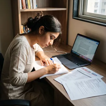 Student drafting a computer science admissions personal statement