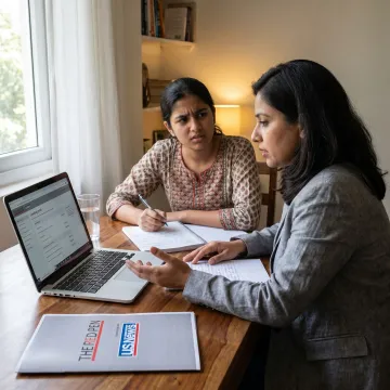 Student preparing for a university admissions interview