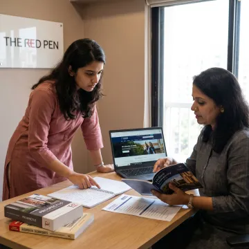 Student preparing Oxford application with consultant