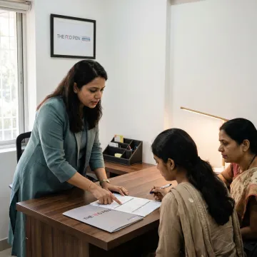 Consultant guiding a student through UK admissions planning