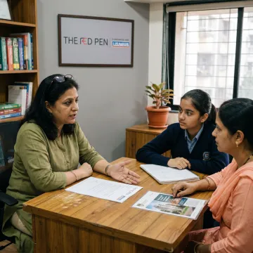 Admission consultant guiding a student in Bhopal