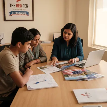 Education consultant advising a student in Jaipur