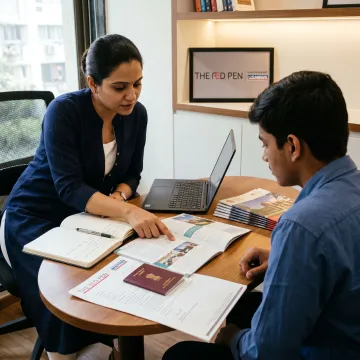 Study abroad consultant advising student in Kerala