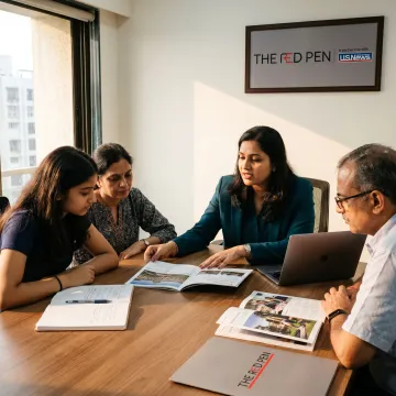 Study abroad consultant advising student in Indore