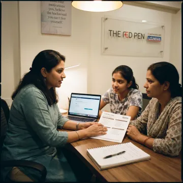 Education counsellor advising a student in Chennai