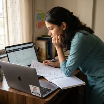 Indian student researching scholarships in Australia