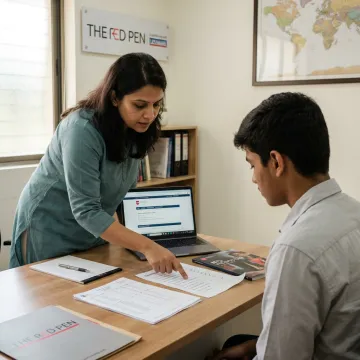 Student planning NTU application with admissions consultant