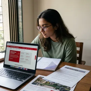Student researching Carnegie Mellon undergraduate programs