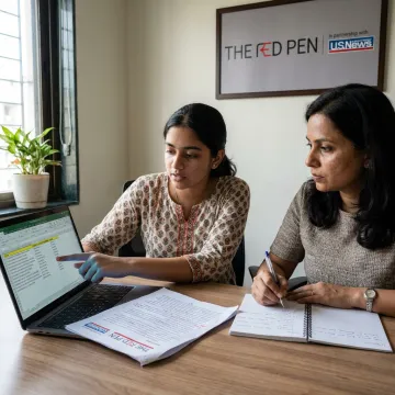 MBA applicant discussing admissions strategy with consultant