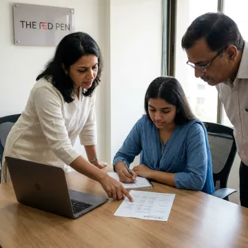Indian student planning international university admissions