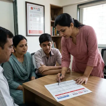 Counsellor guiding Indian student on Australian undergraduate courses
