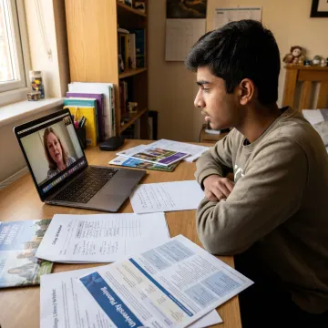 Student receiving one-on-one online coaching