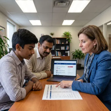 Consultant reviewing Canada university shortlist