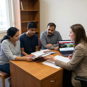 Indian student planning to study in Canada with an education consultant