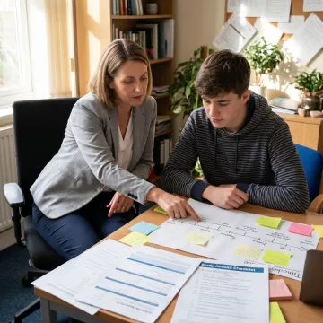 Counsellor planning a university application timeline