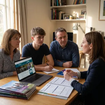 Study abroad consultant advising student in Jammu and Kashmir