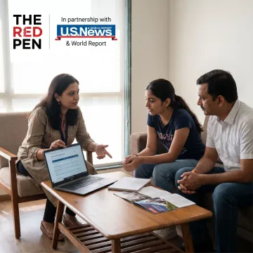 Study abroad consultant advising student in Vadodara