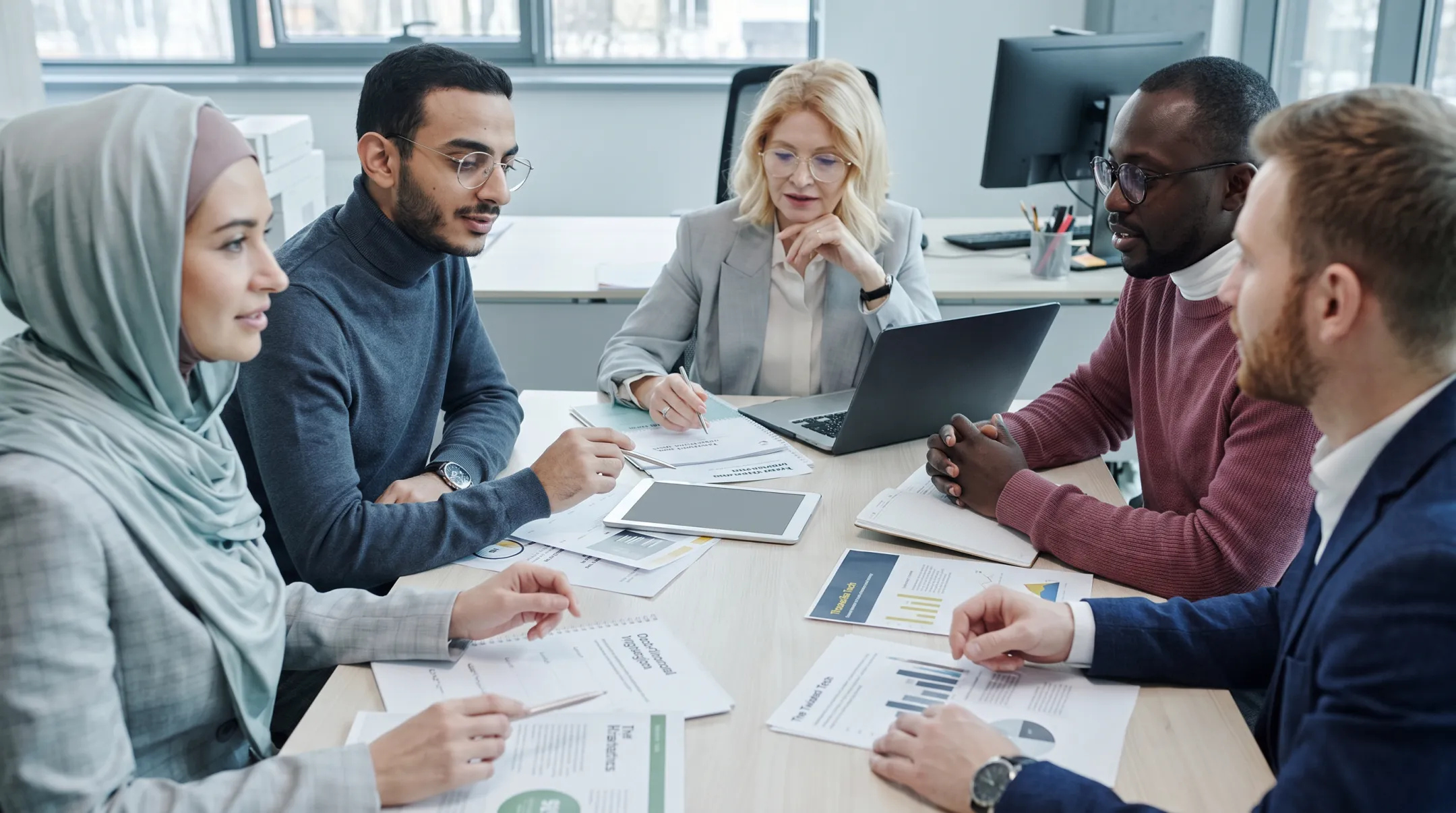 Cloud advisory team comparing vendor proposals and contract terms