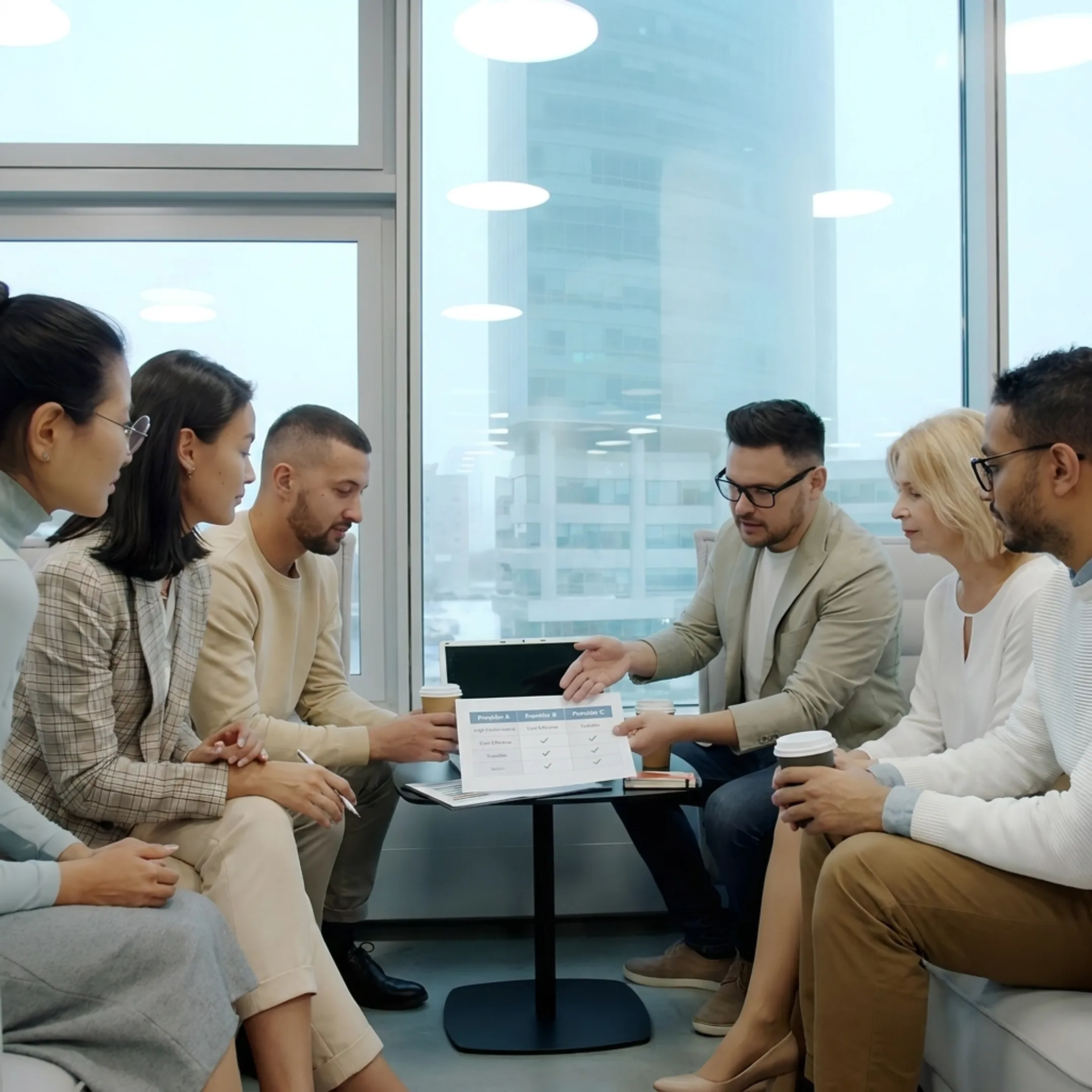 Advisor helping leaders compare technology solutions and providers