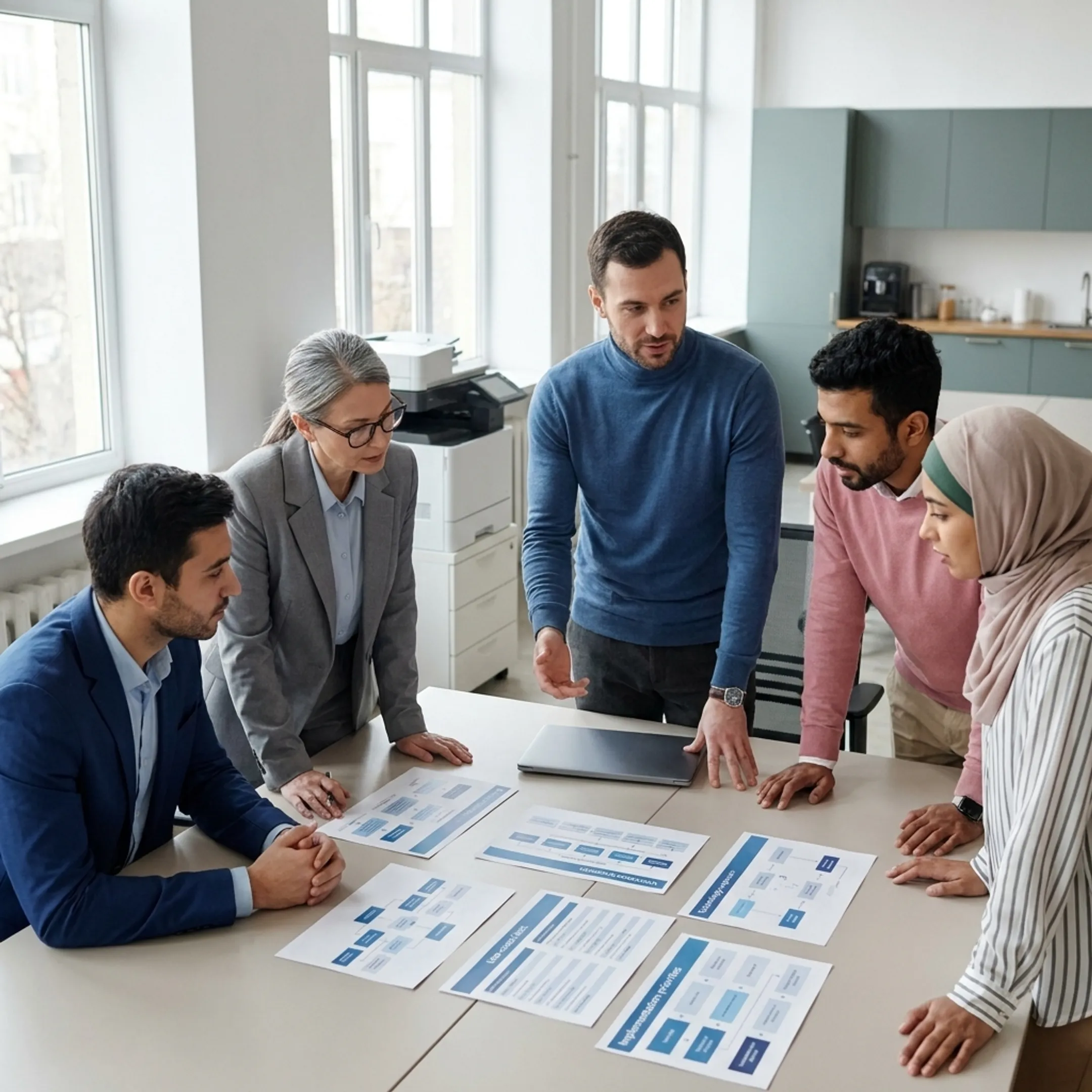 Strategic AI readiness planning session with business and technology leaders